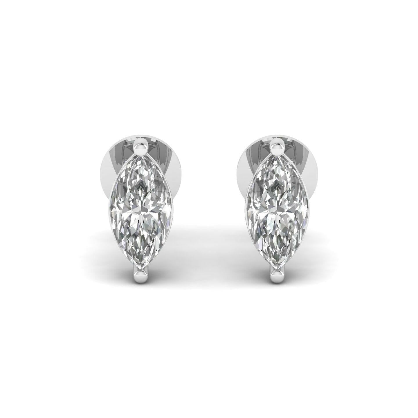 14K Gold Studded TW 1.5 Carat F Color VS1 Clarity Lab Grown Diamond Studs.